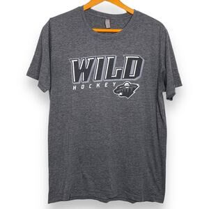 3/$20  NHL Minnesota Wild hockey gray graphic logo short sleeve t-shirt Medium